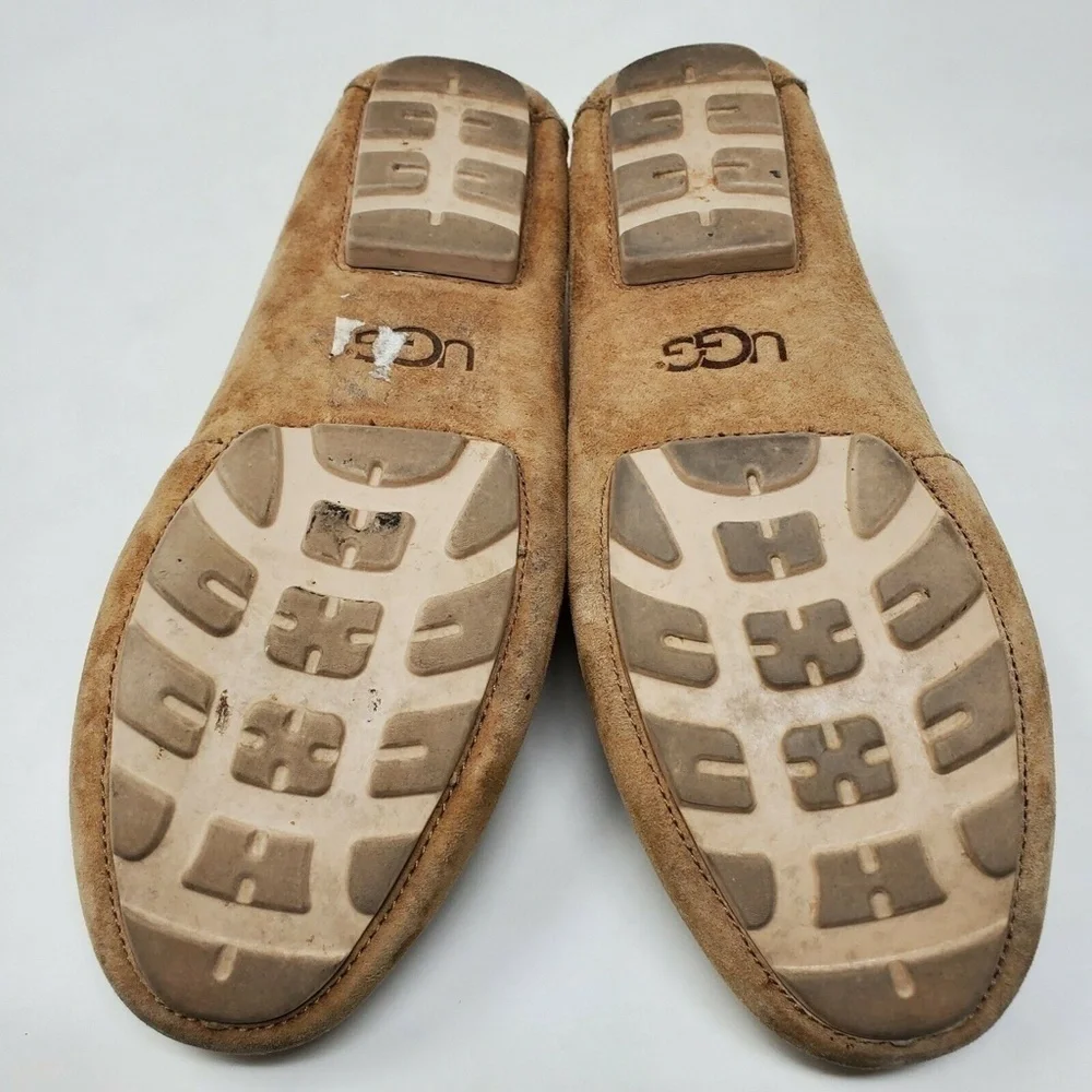 UGG MILANA CHESTNUT BROWN LEATHER LOAFERS SHOES 6